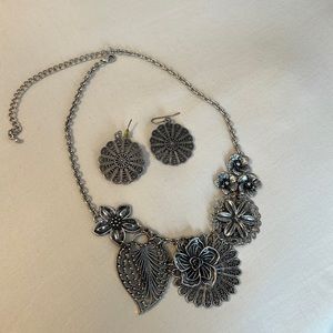 Lia Sophia Botanical Necklace and Earrings